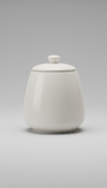 Ceramic kitchen canister in cloud white